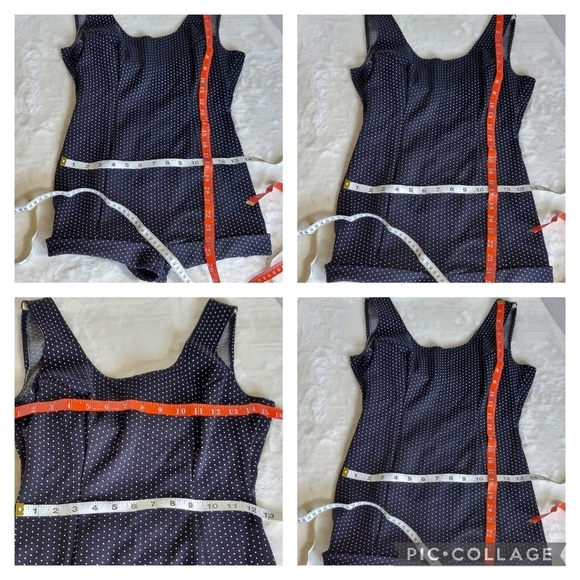 Vtg 40s‎ 50s Bradley Black White Polka Dot  Boy Leg Low Back One Piece Swimsuit - Picture 16 of 16